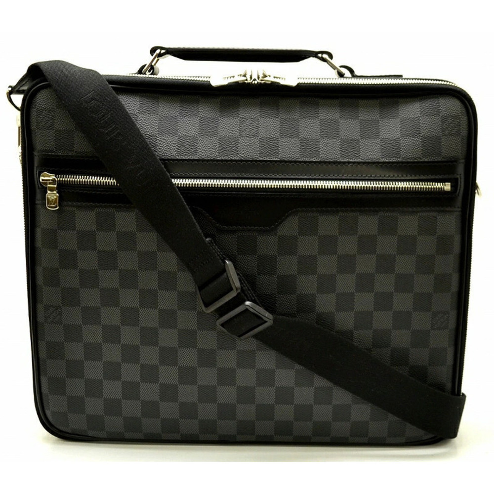 LOUIS VUITTON Damier Graphite Black Steve Business Bag Briefcase Computer Case